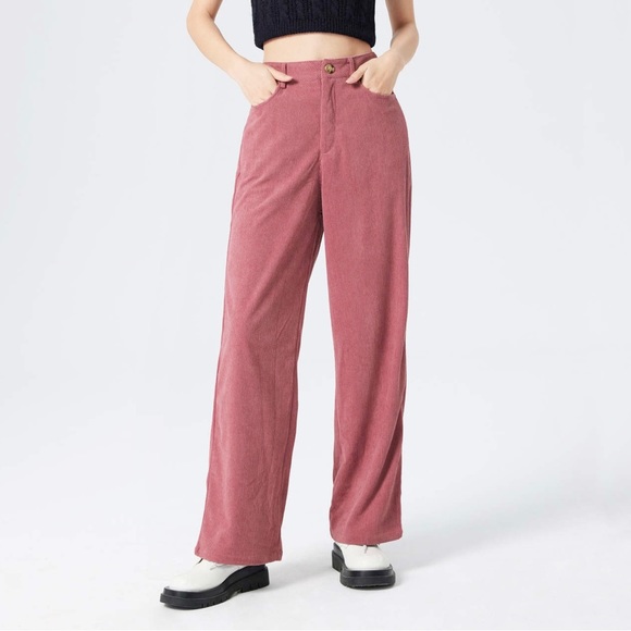 👖 CIDER Soft Pink Corduroy Straight Leg Pants, 90s Fashion, Size XL - Picture 10 of 13